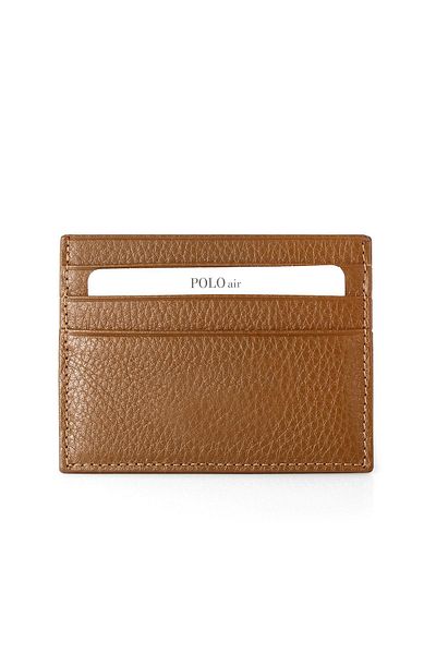 Polo Air Genuine Leather Tan Credit Card Holder Box