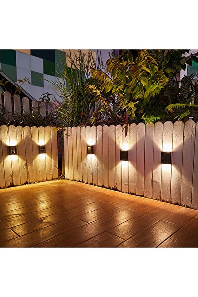 ebulduk Solar Güneş Enerjili Çift Taraflı 2 Ledli Aplik Duvar Monteli Solar L...