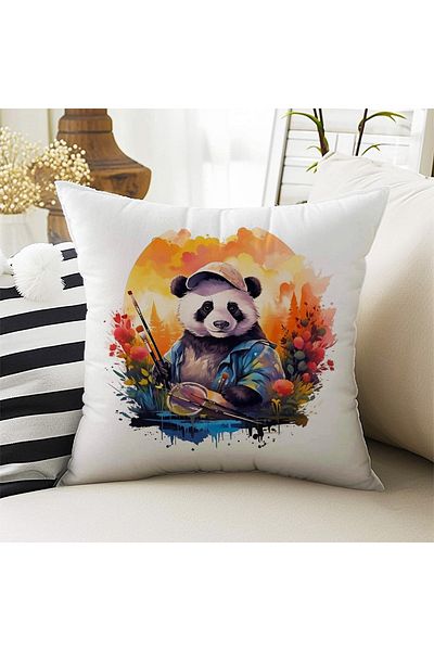 Else Dekor Pernă colorată cu model panda, imprimată digitală, pe două fețe - Ds03