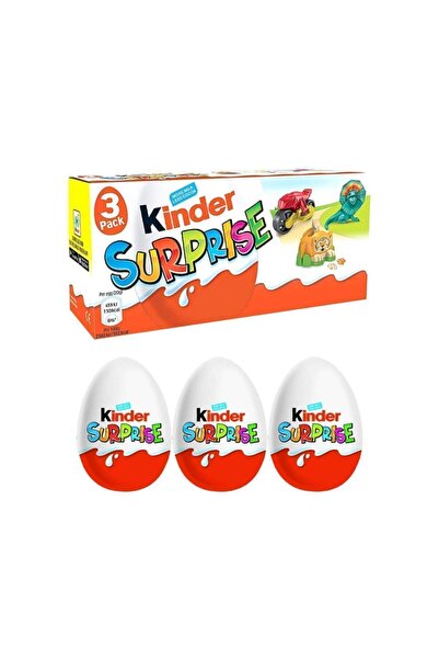 Kinder Sürpriz Yumurta T3 3'lü Paket 20gr*3 Oyuncaklı Surprise 60 Gr