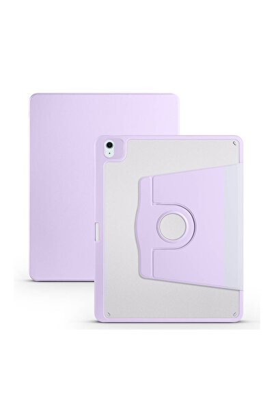 Fuchsia iPad Air 13 inc 2024 Uyumlu 360 Derece Dönebilen Yatay Dikey Stand Özellikli Pino iPad Tablet Kılıf