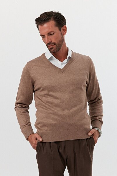 Livio Ferri Ανδρικό πλεκτό πουλόβερ με κανονική εφαρμογή με λαιμόκοψη V