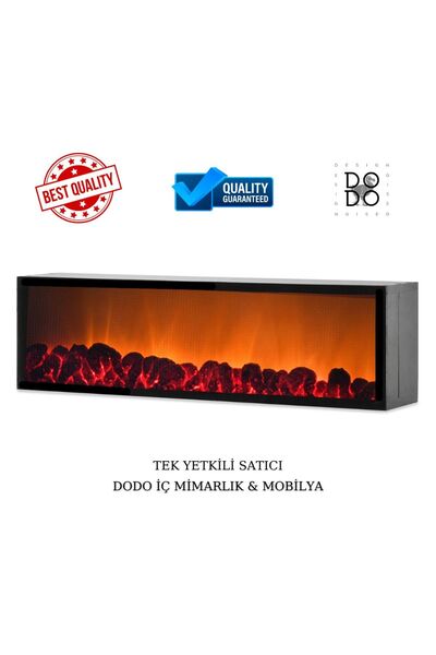 Dodo İç Mimarlık & Mobilya Elektrikli Şömine 90 Cm Kumandalı