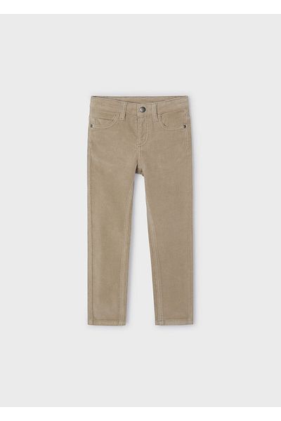 MAYORAL Boy's Velvet Slim Fit Trousers - Cream