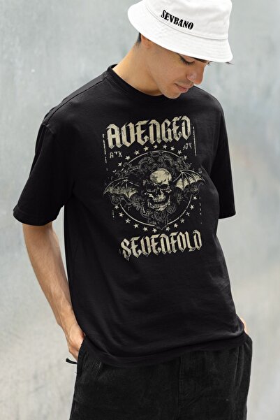 SEVBANO Μπλουζάκι Avenged Sevenfold Vintage με στάμπα Unisex Oversize Rock Metal