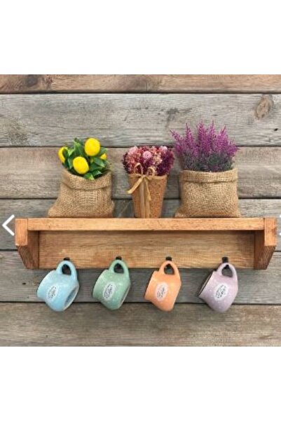 Tooall Evlerinize Güzellik Katan, Doğal Ahşap Fincan Rafı