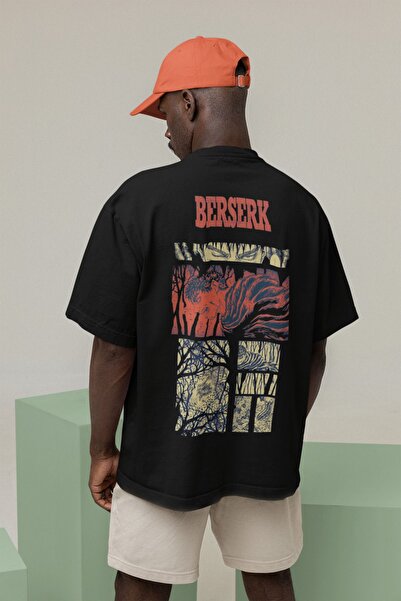 SEVBANO Tricou unisex Berserk Oversize Anime - Imprimat