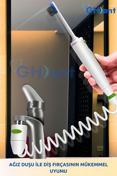 GHDENT SH16 Diş Fırçalı Ağız Duşu 6 Başlıklı Askılıklı Aile Boyu Elektrik Şarj Hazne yok