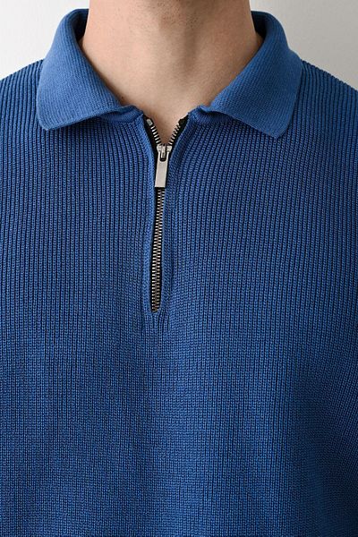 İLKCET MODA Límec na zip Premium Basic Steel Pletený svetr