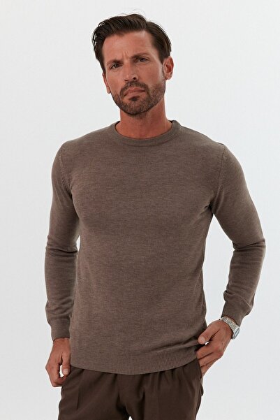 Livio Ferri Ανδρικό πλεκτό πουλόβερ με λαιμόκοψη Slim Fit