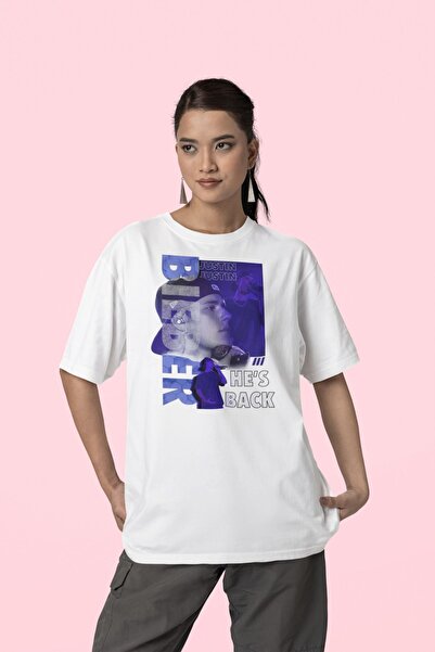 SEVBANO Justin Bieber Štampano Unisex Oversize kroj majica