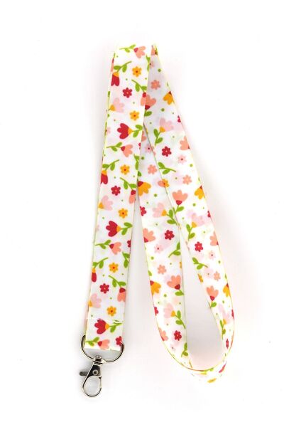 YİĞİTBAŞI Harika Çiçek Desen Boyun Ipi Ve Telefon Askısı Okul Hastane Asçı Gü...