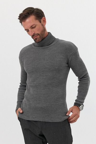 Livio Ferri Ανδρικό πλεκτό πουλόβερ με ζιβάγκο Slim Fit