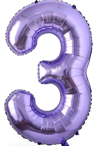 Çemrek Süs Parti بالون فويل بنفسجي عمره 3 سنوات مقاس 40 بوصة