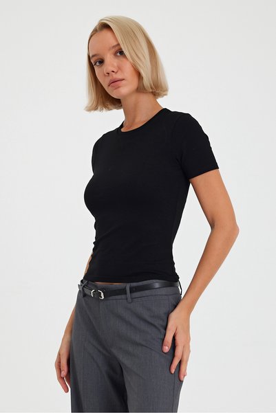 UOQ Utopian Orion'S Quality Women's Short Sleeve Crew Neck Basic Body Cotton Slim Fit