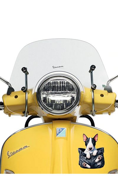 MegaSticker Autocolant Pocket Bullterrier Auto, Motocicletă, Cască, Laptop, Autocolant pentru geam 13x9 Cm