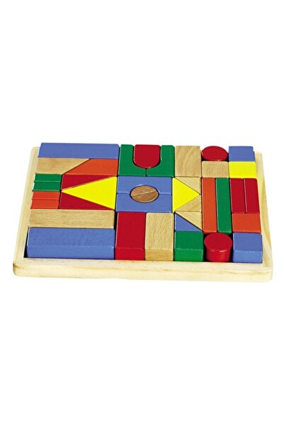 Hongji 39 Parça Kaliteli Ahşap Geometrik Şekilli Bloklar