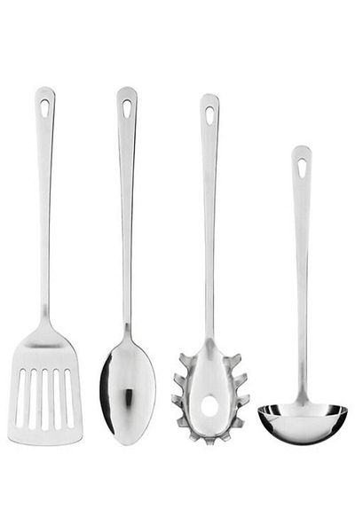 IKEA Grunka Kitchen Utensils Serving Set 4 Pieces Ladle Spoon Spatula Stainless Steel
