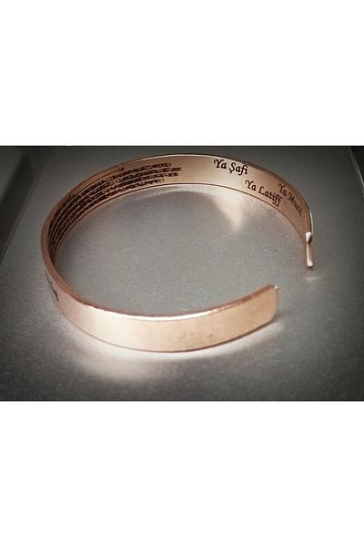 DA Cooper Design Pure Copper Bracelet Copper Bracelet with Verse 30 gr Copper
