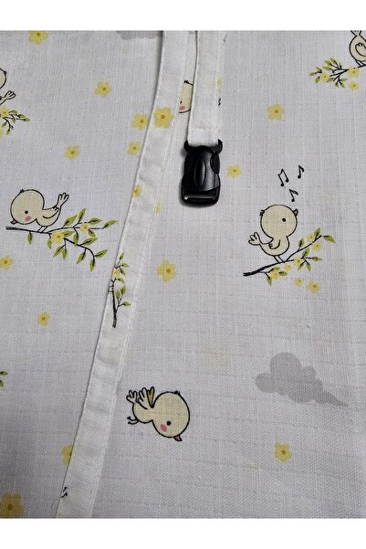 BeybiNest Κάλυμμα θηλασμού Muslin Yellow Birds Underwire 100x85 cm Σαλιάρα θηλασμού