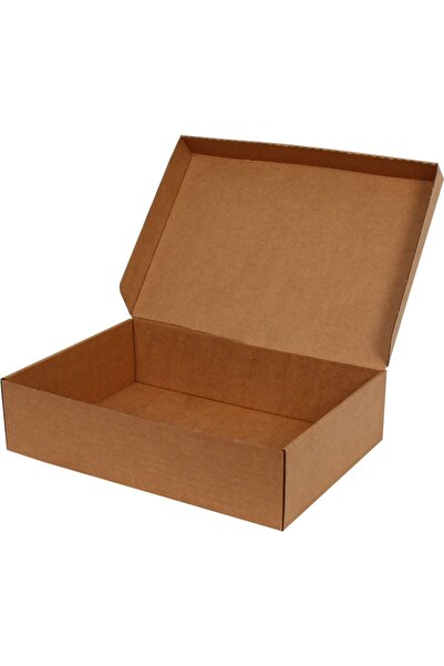 Genel Markalar 32x22x8cm Kutu - Kilitli Kutu - E Ticaret Kargo Kutusu - 2 Desi Kutu - Kraft - [10 Adet]
