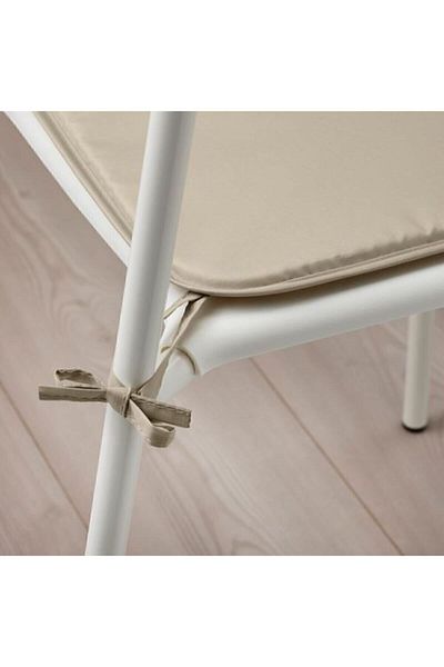 IKEA Μαξιλάρι καρέκλας λεπτό 34x34x1 εκ. Μπεζ Χρώμα Meridyendukkan Εσωτερικό -Εξωτερικό 1 Τεμάχιο, με δέσιμο