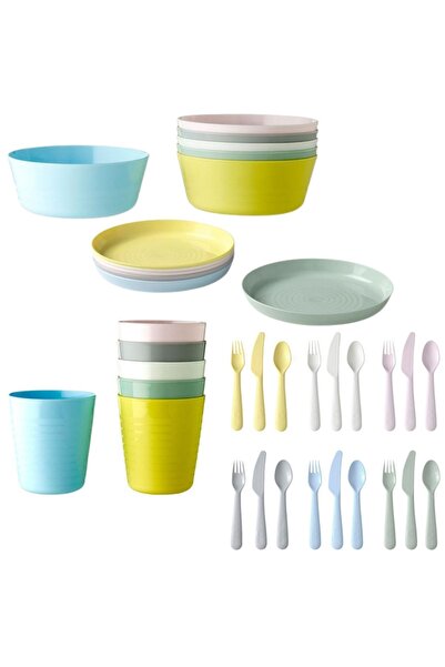 IKEA 36 Parça Bebek& Çocuk Çatal Kaşık Bıçak Bardak Kase Tabak Takımı