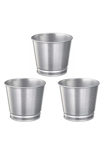 IKEA Bıntje Galvanizli Çelik Saksı - 9 Cm X 3 Adet