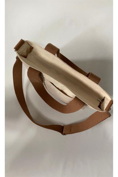 VAGO COLLECTION ZIPPERED CANVAS BAG WITH COLOR RACK