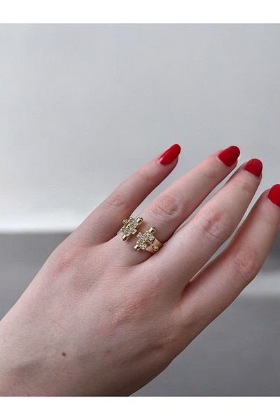 Asteria Jewelry Serenay Gold Baguette Ring