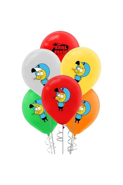 eğlencemarketi 12 Inch Standard Size Licensed Balloon 10 Pieces King Shakir