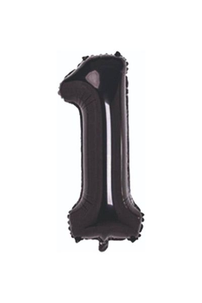 eğlencemarketi 34 Inch 76 Cm Black Foil Number Balloon 1
