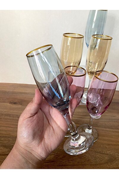 İmren Collection Lüsterli 6’lı Kahve Yanı Su & Meşrubat Bardağı Takımı