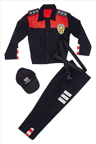 Burak Askeri Malzeme Motorize Yunus Polis Model Siyah Kırmızı Renk Uzun Kollu...