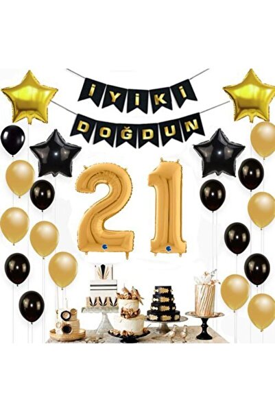 eğlencemarketi 21 Yaş Doğumgünü Süsleri Seti