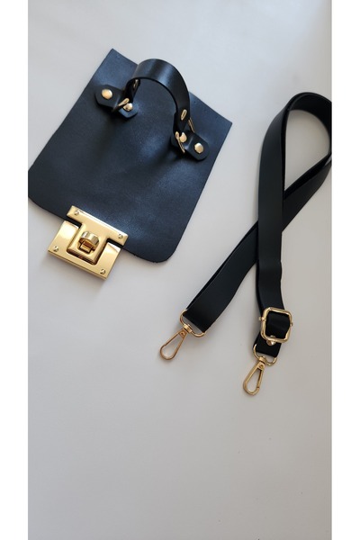 FERİHA HOBİ AKSESUAR غطاء حقيبة جلد محبوك وحزام (الغطاء 12*16 سم)