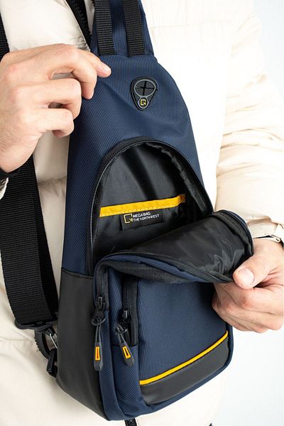 KASVA DERİ Unisex Linen Fabric Waterproof Bag, Cross Strap Shoulder And Chest Bag, Body Bag,