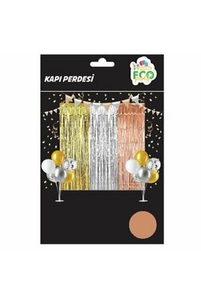 eğlencemarketi Κουρτίνα Πόρτας με Φούντες 70cm x 2μέτρα Χάλκινη