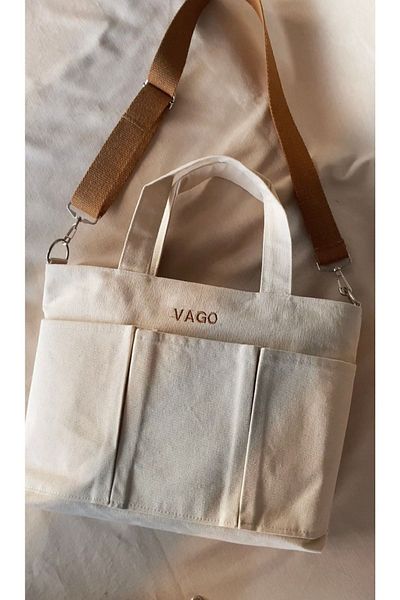 VAGO COLLECTION Laptop Size Organic Canvas Bag
