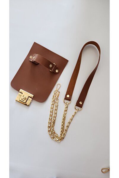 FERİHA HOBİ AKSESUAR غطاء حقيبة جلد محبوك وحزام (الغطاء 12*16 سم)