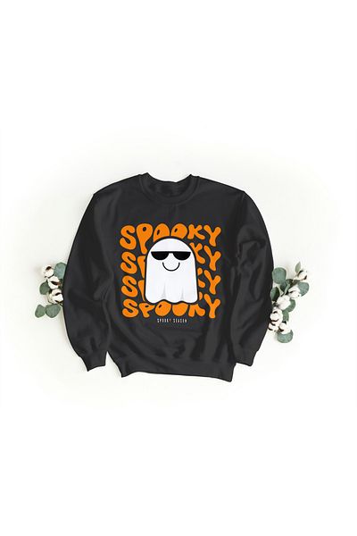 LAND MODA Φούτερ με μαύρο στάμπα oversize
