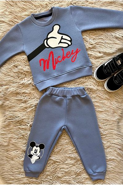 enes baby Mickey Winter - 3 Thread Raised Tracksuit Set