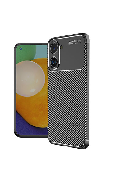 Rivor Realme 10 4G Uyumlu Kılıf Kamera Korumalı Darbe Emici Karbon Desenli Re...