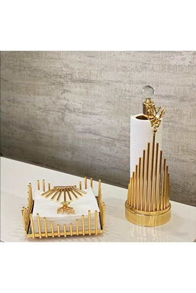 moda atölyesi Kitchen Set Spice Set Napkin Holder Set Gold Concept