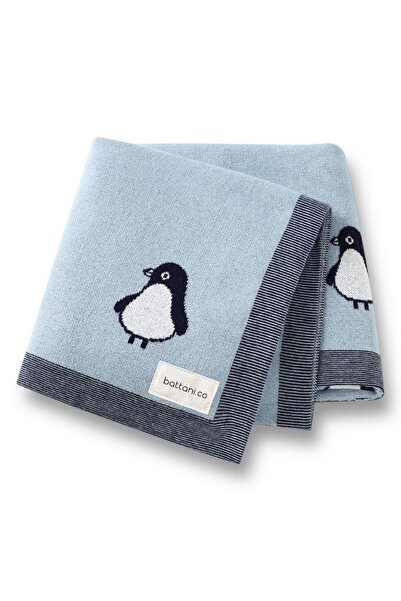 Battani.Co Kız Ve Erkek Bebek Için Triko Örgü Bebek Battaniyesi 85cm X85cm Aç...