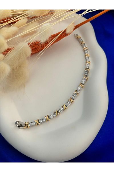 crown atelier High Quality Jewelled Silver Steel Bracelet