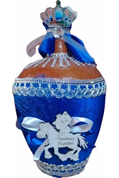 GÜVEN Kadife Kaplı Sünnet Kına Gecesi Testi Kral Taçlı Tasarım