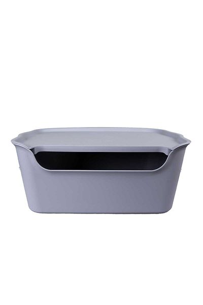 QUTU 15 L Qatli Organizing Box Gray Set of 3