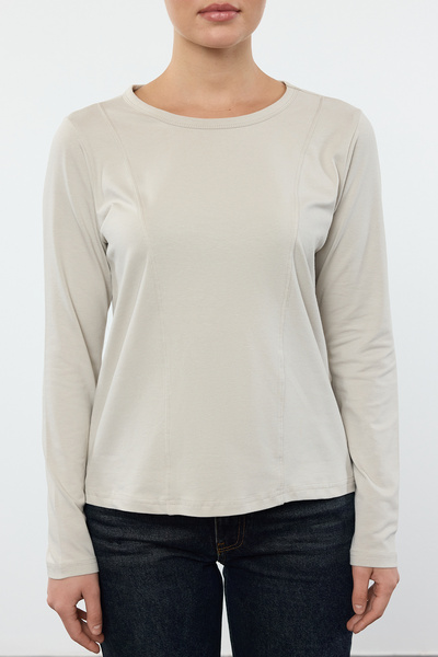 Trendyol Collection Stone részletes, normál szabású kötött póló - TWOAW25TS00016