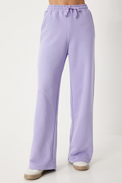 Happiness İstanbul Σετ γυναικεία φόρμα με λιλά στάμπα - FN03288